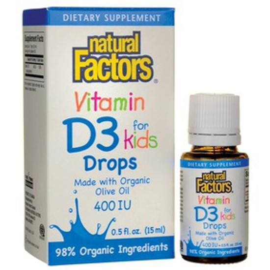صورة NATURAL FACTORS VITAMIN D3 DROPS FOR KIDS 15 ML