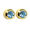 صورة Studex® Select™ 24ct Gold Plated Crystals Bezel March Aquamarine Regular: PR-R203Y-STX