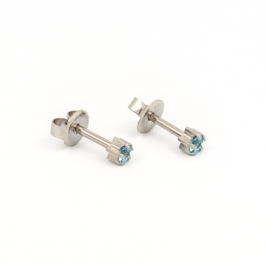 صورة Studex® Select™ Stainless Steel Crystals Tiffany March Aquamarine Regular: PR-R103W-STX
