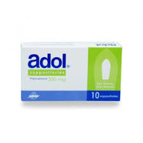 Picture of ADOL - 500 MG, SUPPOSITORY 10'S