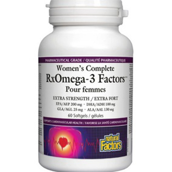 صورة NATURAL FACTORS WOMEN'S COMPLETE RX OMEGA 3, 300MG 60 SOFTGEL