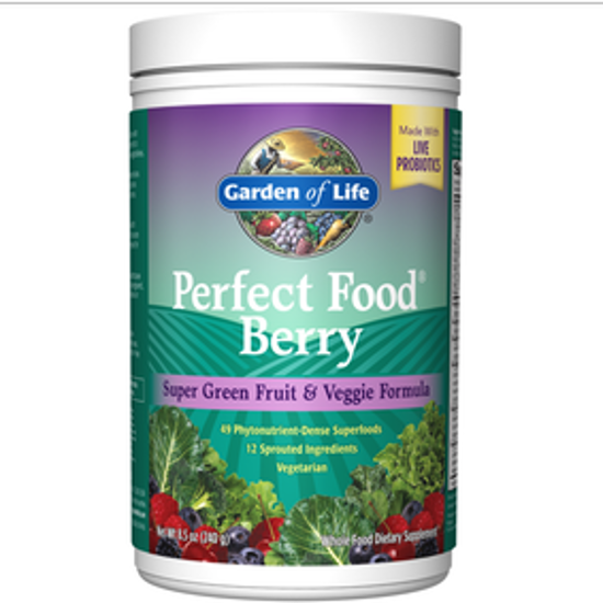 صورة PERFECT FOOD® BERRY SUPER GREEN FRUIT & VEGGIE FORMULA 8.5 OZ (240G)