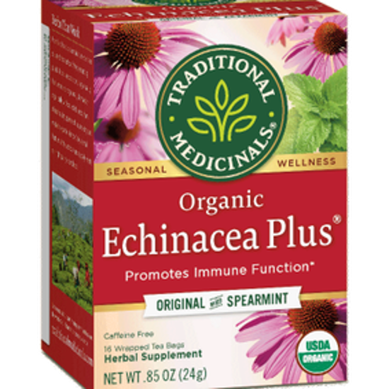 Picture of TRADITIONAL MEDICINALS ECHINACEA PLUS 16 TEABAGS
