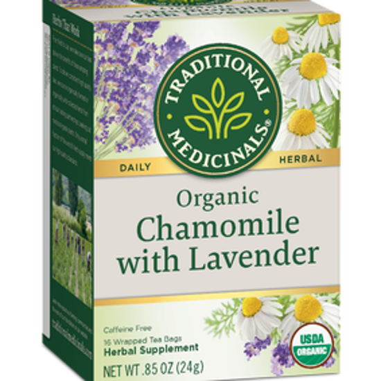 Picture of TRADITIONAL MEDICINALS CHAMOMILE WITH LAVENDER 16 TEABAGS