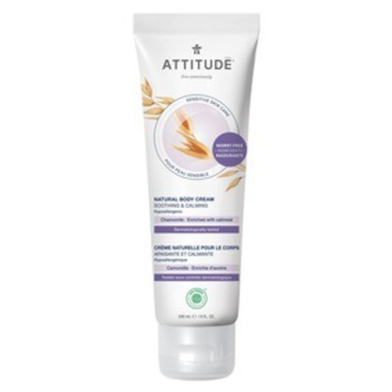 Picture of ATTITUDE SENSITIVE SKIN, HYPOALLERGENIC SOOTHING & CALMING BODY CREAM, CHAMOMILE, 8.1 FLUID OUNCE