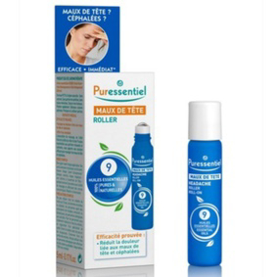 Picture of PURESSENTIEL HEADACHE ROLLER WITH 9 ESSENTIAL OILS 5ML