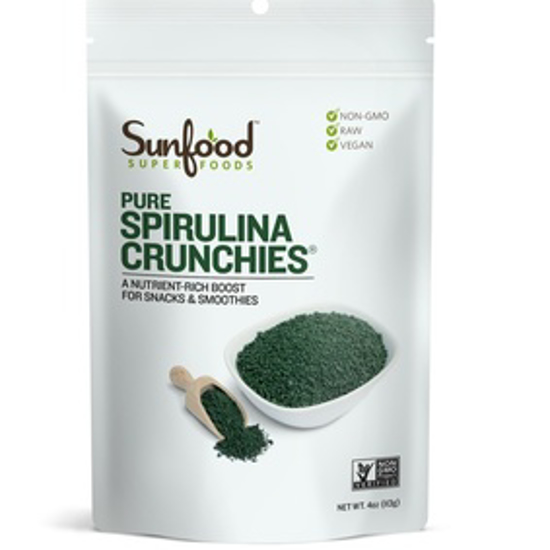 Picture of SUNFOOD SUPERFOODS SPIRULINA CRUNCHIES, 4OZ