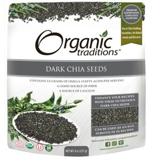 Picture of ORG TRADITIONS DARK CHIA SEEDS 227 GM