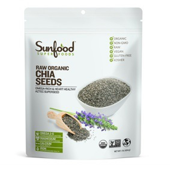 Picture of SUNFOOD SUPERFOODS CHIA SEEDS, 1LB, ORGANIC, RAW