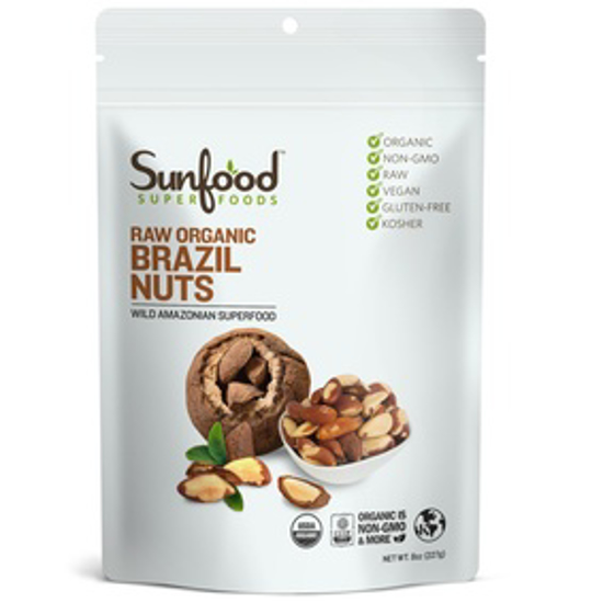 Picture of SUNFOOD SUPERFOODS BRAZIL NUTS, 8OZ, ORGANIC, RAW