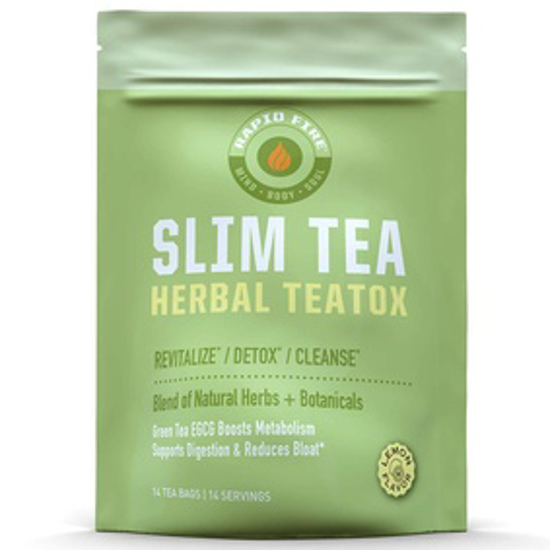 Picture of RAPID FIRE SLIMTEA 14-DAY HERBAL TEATOX, BLEND OF 14 NATURAL HERBS AND BOTANICALS FOR WEIGHT LOSS, 14 SERVINGS