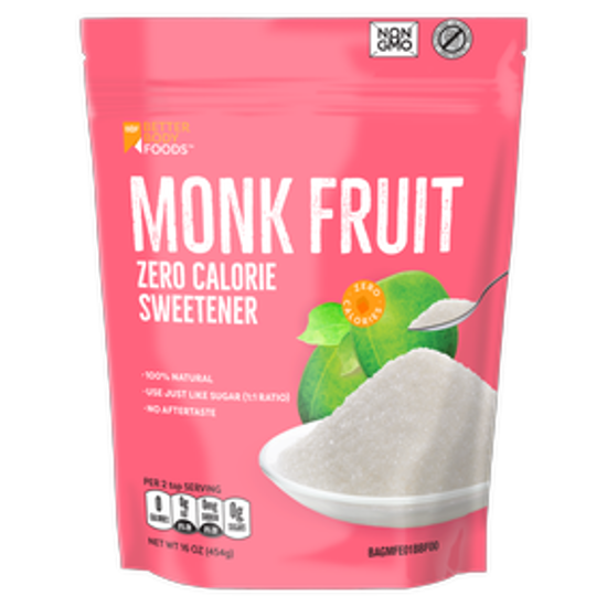 Picture of BETTER BODY FOODS MONK FRUIT 454 GRAMS