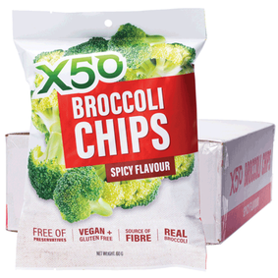 Picture of X50 BROCCOLI CHIPS - SPICY FLAVOUR