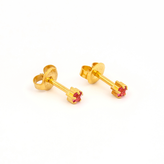 Picture of Studex® Select™ 24ct Gold Plated Crystals Tiffany October Rose Regular: PR-R110Y-STX