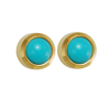 Picture of Studex® Select™ 24ct Gold Plated Pearl Turquoise Bezel Regular: PR-R305Y-STX