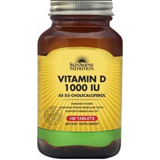 Picture of SUNSHINE NUTRITION  VITAMIN D 1000 IU 100 TABLETS